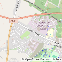 Map of Coalville, Leicestershire