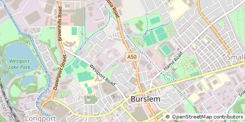 Map of Stoke-on-Trent, Staffordshire