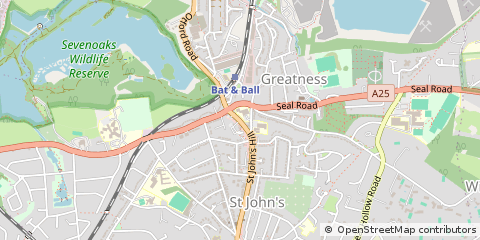 Map of Sevenoaks, Kent
