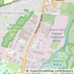 Map of Kidderminster, Worcestershire