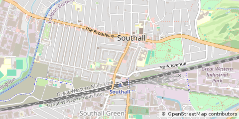 Map of Southall, Middlesex