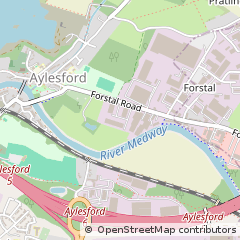 Map of Aylesford, Kent