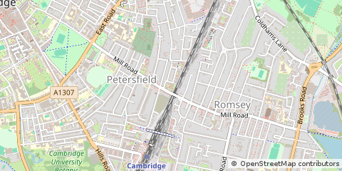 Map of Cambridge, Cambridgeshire
