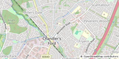 Map of Eastleigh, Hampshire
