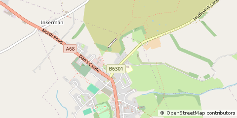 Map of Bishop Auckland, Durham