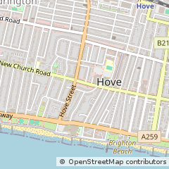 Map of Hove, East Sussex