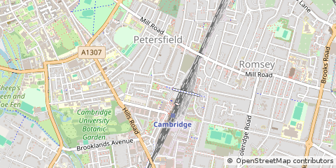 Map of Cambridge, Cambridgeshire