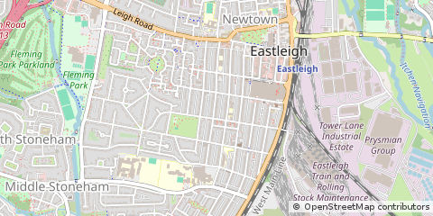 Map of Eastleigh, Hampshire