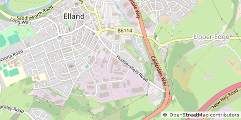 Map of Elland, West Yorkshire