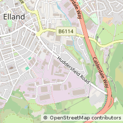 Map of Elland, West Yorkshire