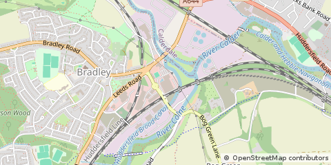 Map of Huddersfield, West Yorks