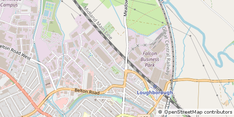 Map of North Road Loughborough, Leics