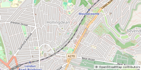 Map of Brighton, East Sussex