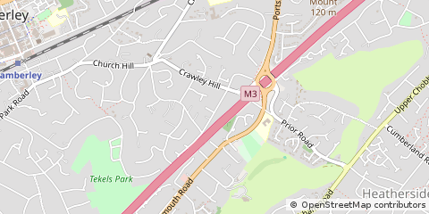 Map of Camberley, Surrey