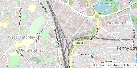 Map of Milton Keynes, Middlesex