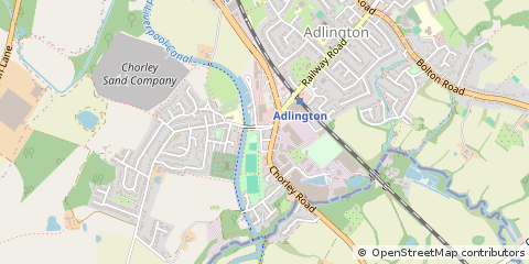 Map of Chorley, Lancashire