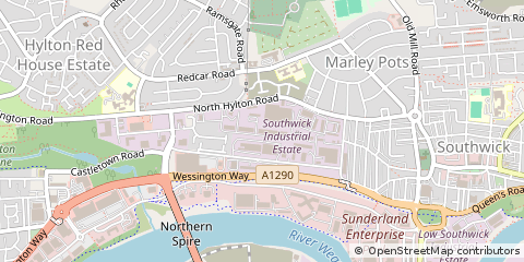 Map of Sunderland