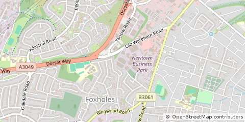 Map of Poole, Dorset