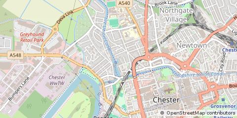 Map of Chester, Cheshire