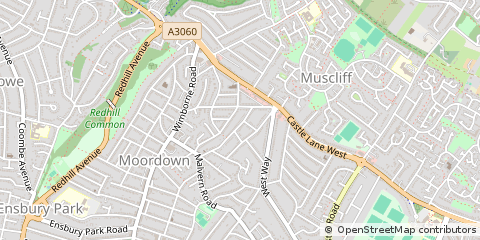 Map of Bournemouth, Dorset