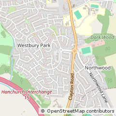 Map of Newcastle, Staffordshire