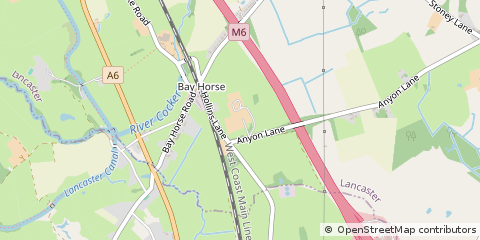 Map of Lancaster, Lancashire
