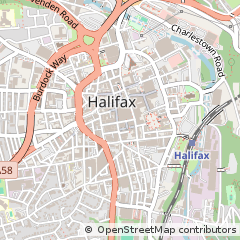 Map of Halifax, West Yorkshire
