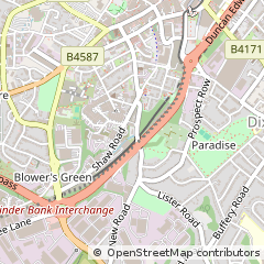 Map of Dudley, West Midlands