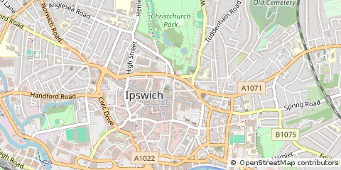 Map of Ipswich, Suffolk