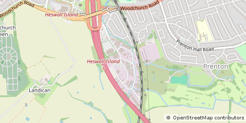 Map of Prenton Birkenhead, Merseyside