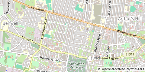 Map of Newcastle Upon Tyne