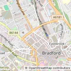 Map of Bradford, West Yorkshire