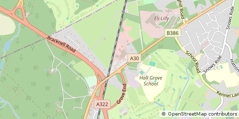 Map of Bagshot, Surrey