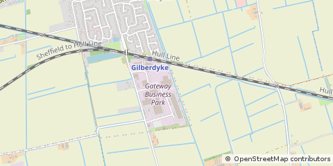 Map of Broad Lane Gilberdyke, East Yorkshire