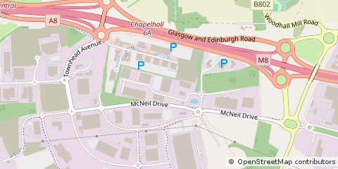 Map of Motherwell, Lanarkshire