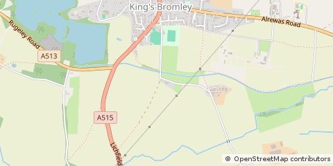 Map of Burton-on-Trent, Staffordshire