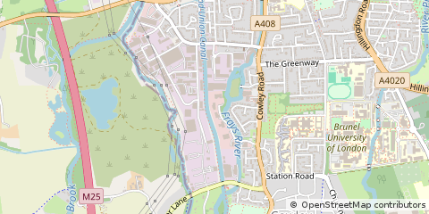 Map of Uxbridge, Middlesex