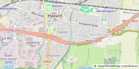 Map of Havant, Hampshire