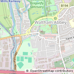 Map of Waltham Abbey, Essex