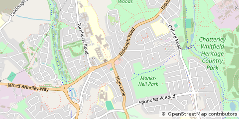 Map of Stoke on Trent, Staffordshire