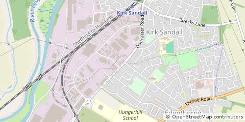 Map of Doncaster, South Yorkshire