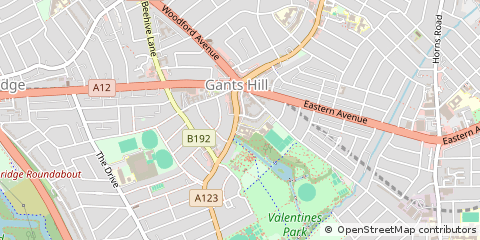 Map of Ilford, Essex