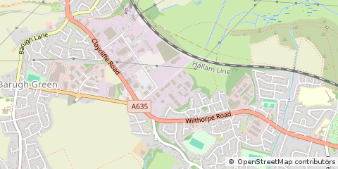 Map of Barnsley, South Yorkshire