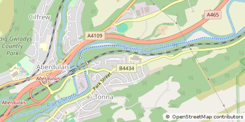 Map of Neath, Neath Port Talbot