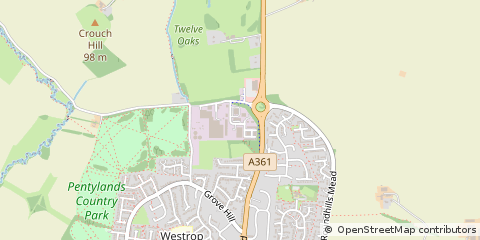 Map of Swindon, Wiltshire