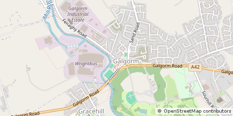 Map of Ballymena, Co Antrim