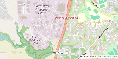 Map of Peterlee, CO. Durham