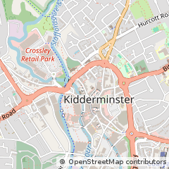 Map of Kidderminster, Worcestershire