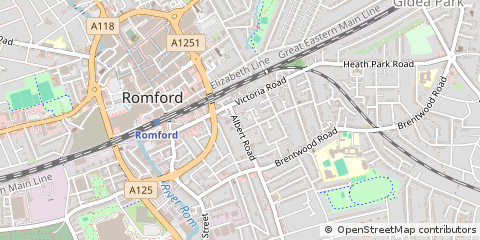 Map of Romford
