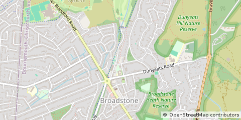 Map of Broadstone, Dorset